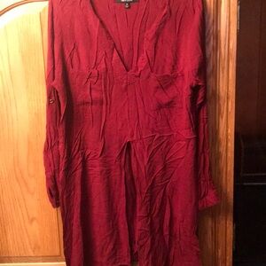 Ladies burgundy tunic
